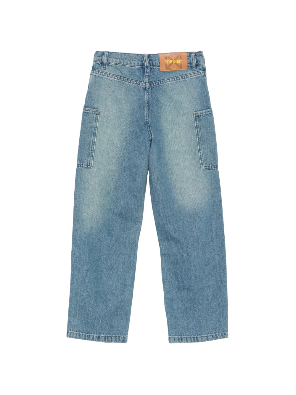 Off-White Kids Arrows-patch cargo jeans - Blu