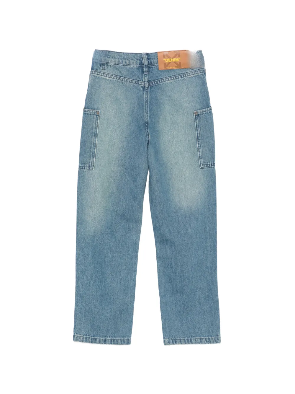 Off-White Kids Arrow jeans met label Blauw