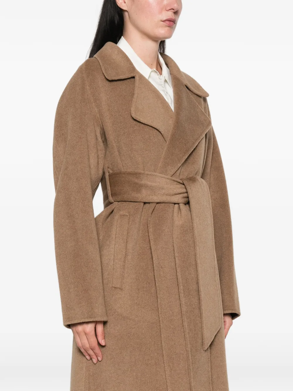 Soeur Harvard jas met ceintuur Bruin