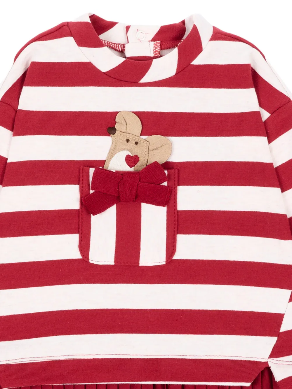Mayoral striped pleated-skirt dress Rood