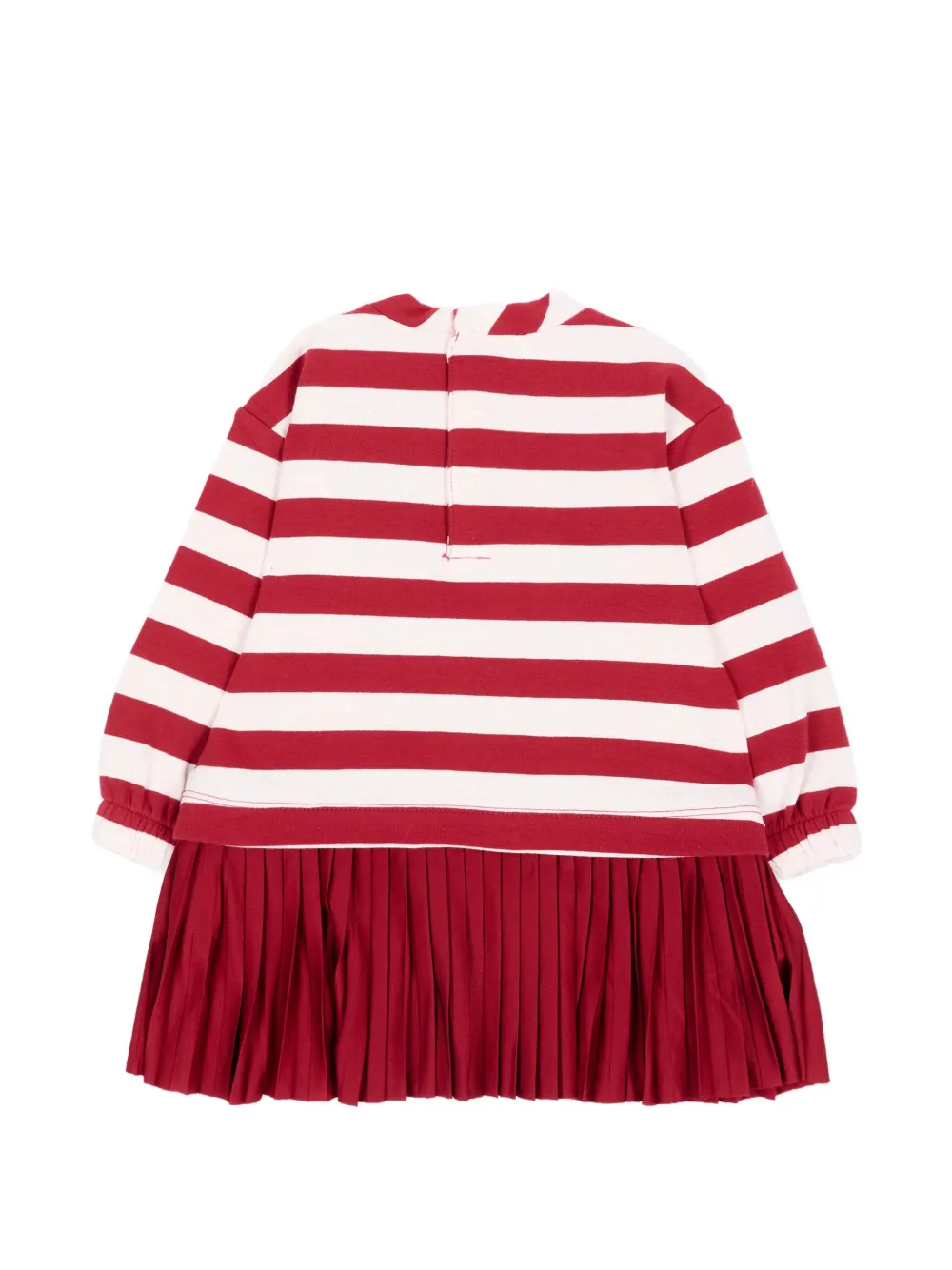 Mayoral striped pleated-skirt dress Rood