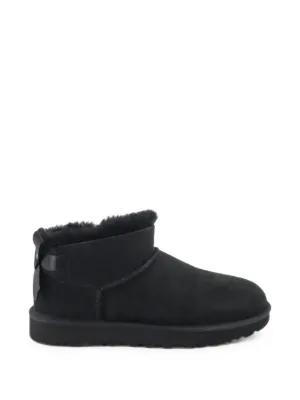 UGG Ultra Mini Asymmetric Overlock Classic Boots | Black | FARFETCH