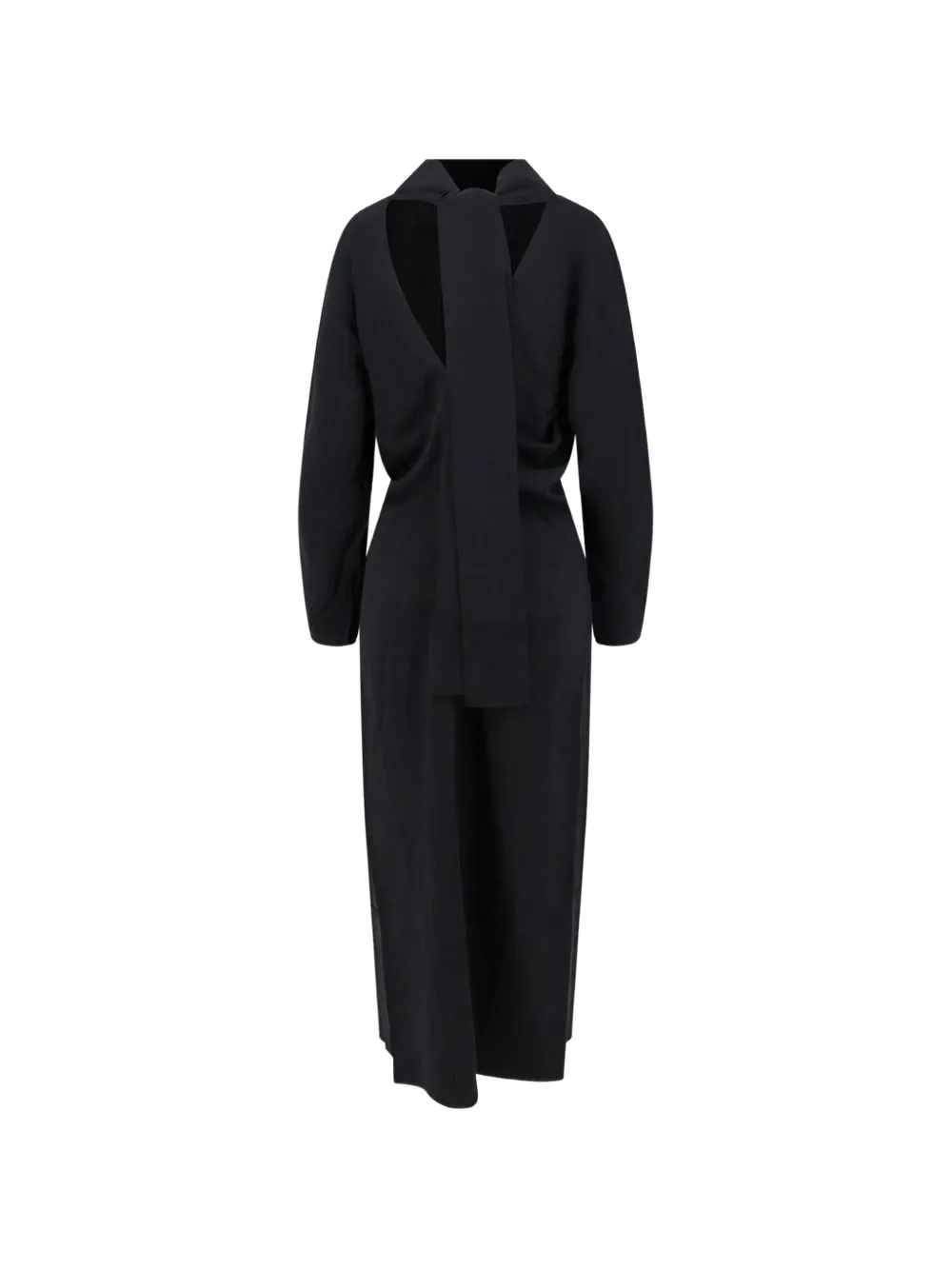 TOTEME slouch waist scarf dress black