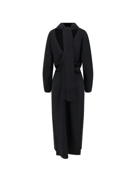 TOTEME slouch waist scarf dress black
