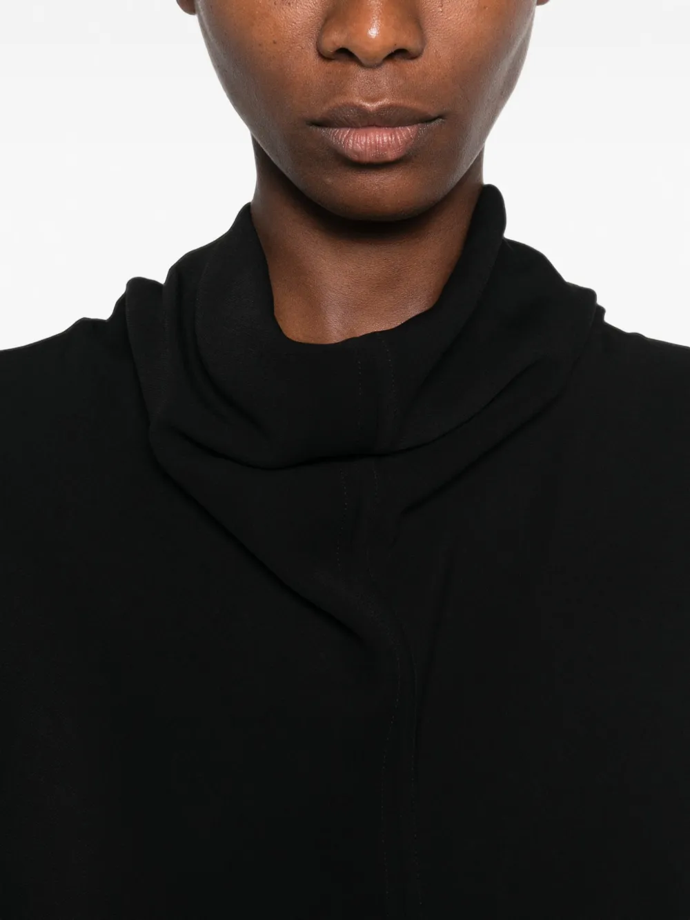 TOTEME Slouch jurk met sjaal Zwart
