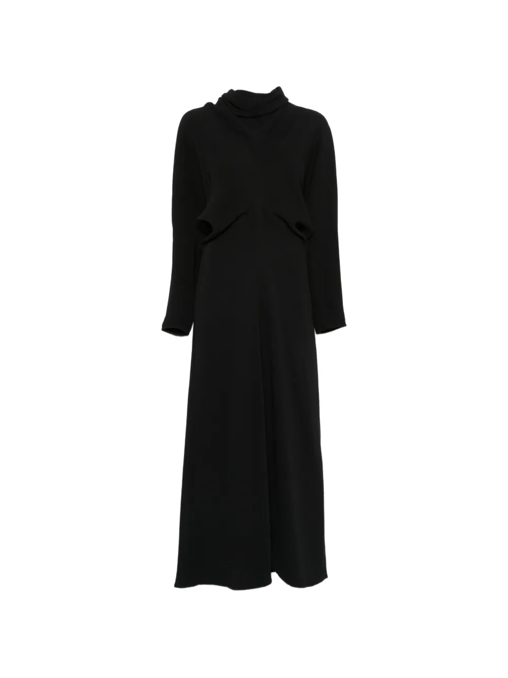 TOTEME slouch waist scarf dress black