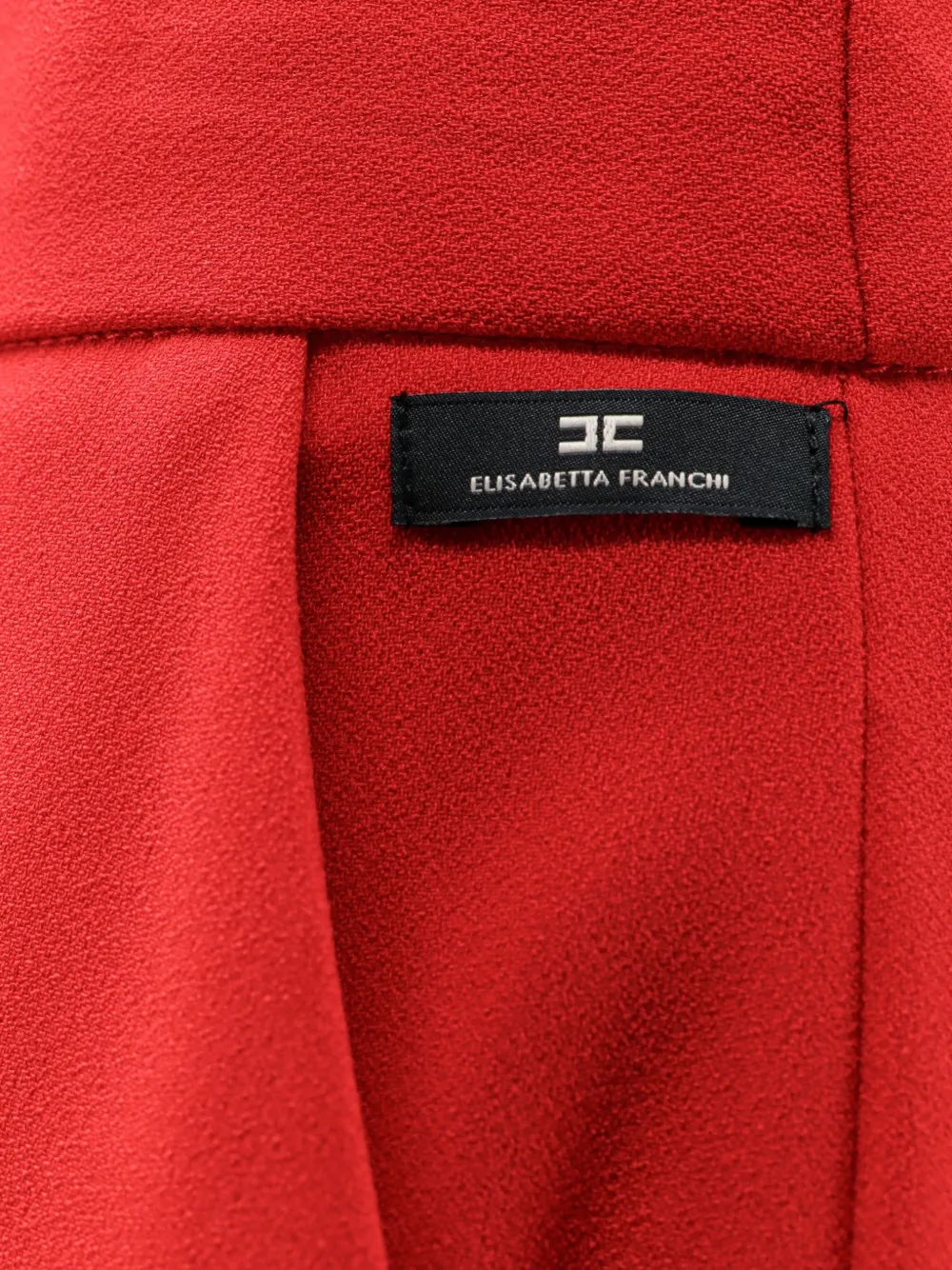 Elisabetta Franchi High waist pantalon Rood