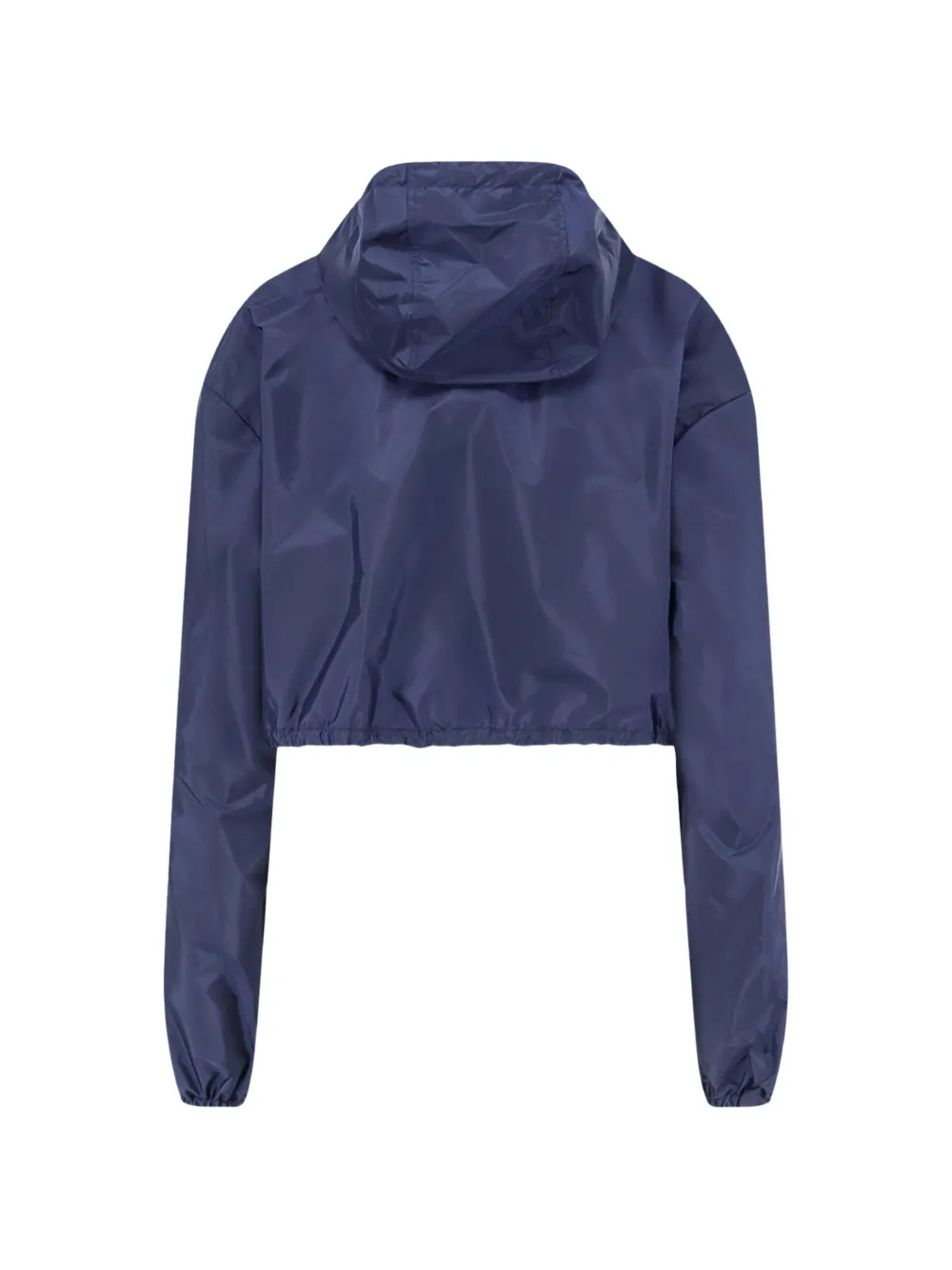 Miu cropped recycled nylon jacket Blauw