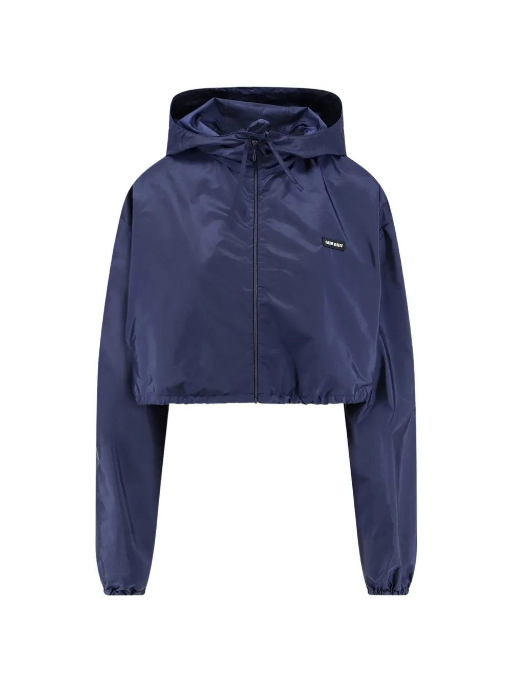 Miu Miu cropped recycled nylon jacket - Blu