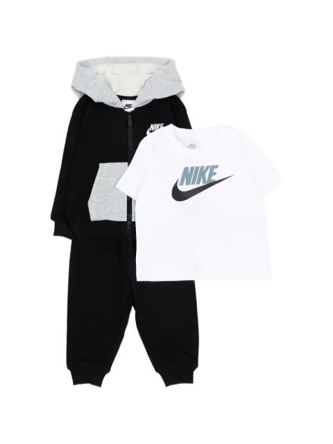 Nike Kids logo-print zip-up three-piece tracksuit set