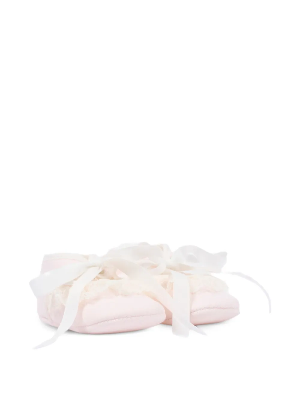 Paz Rodriguez Nai lace-trim ribbon-tie ballet flats - Rosa