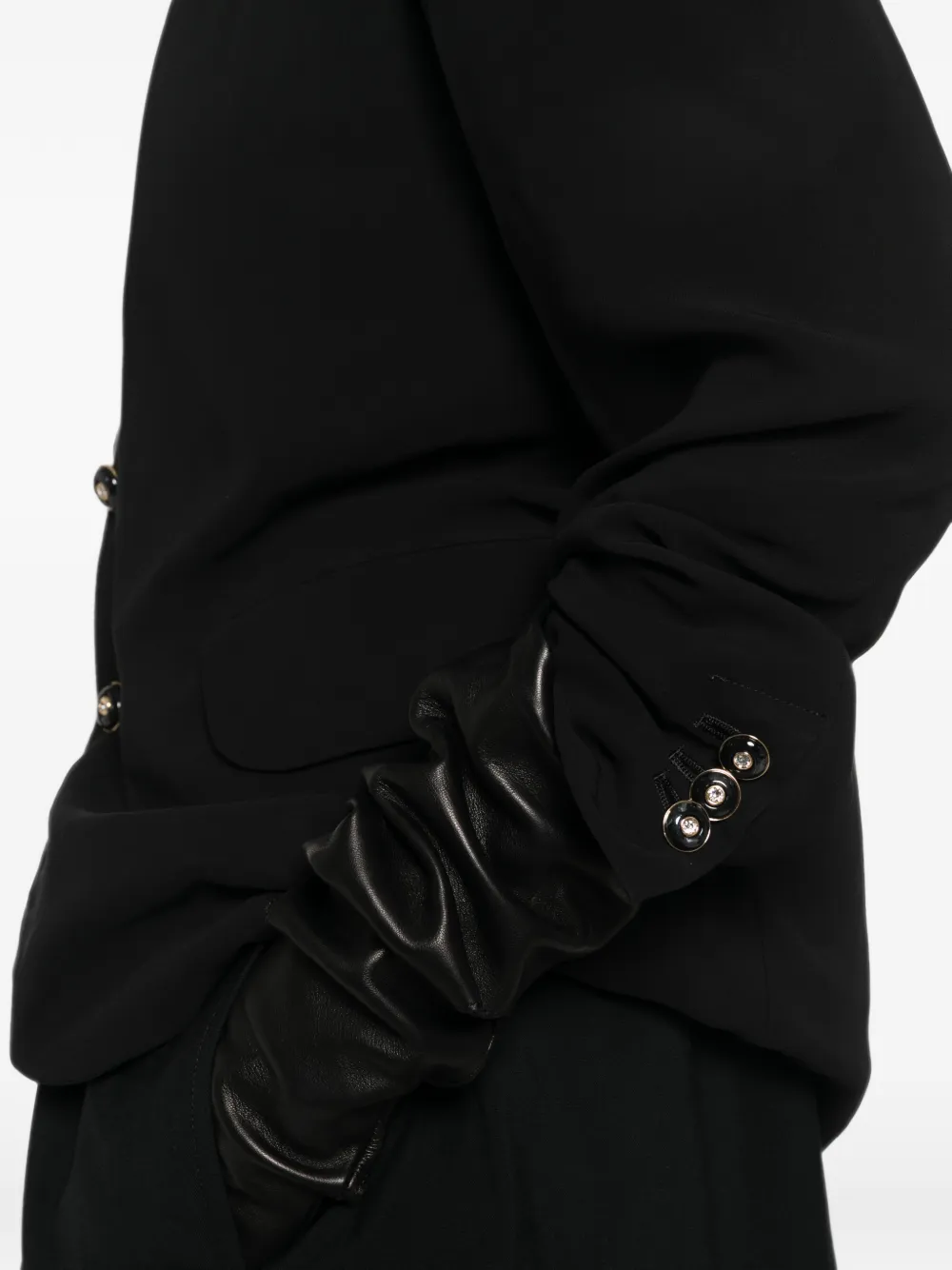 Comme Des Garçons single-breasted notched-lapels jacket Zwart