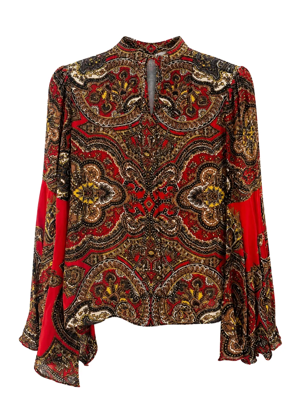 alice + olivia Wella bell-sleeve top Rood