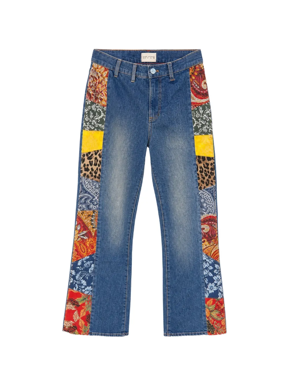 alice + olivia patchwork-panel flared jeans - Blu