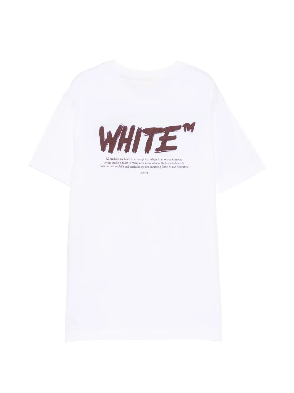 Off-White Kids Katoenen T-shirt met logoprint Wit
