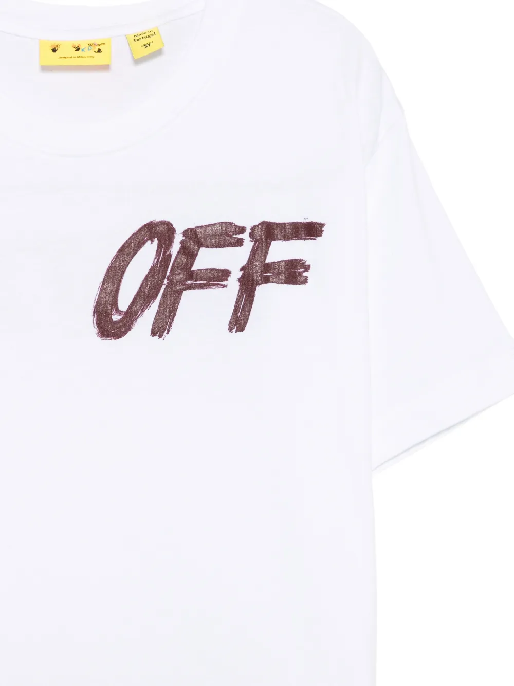 Off-White Kids Katoenen T-shirt met logoprint Wit