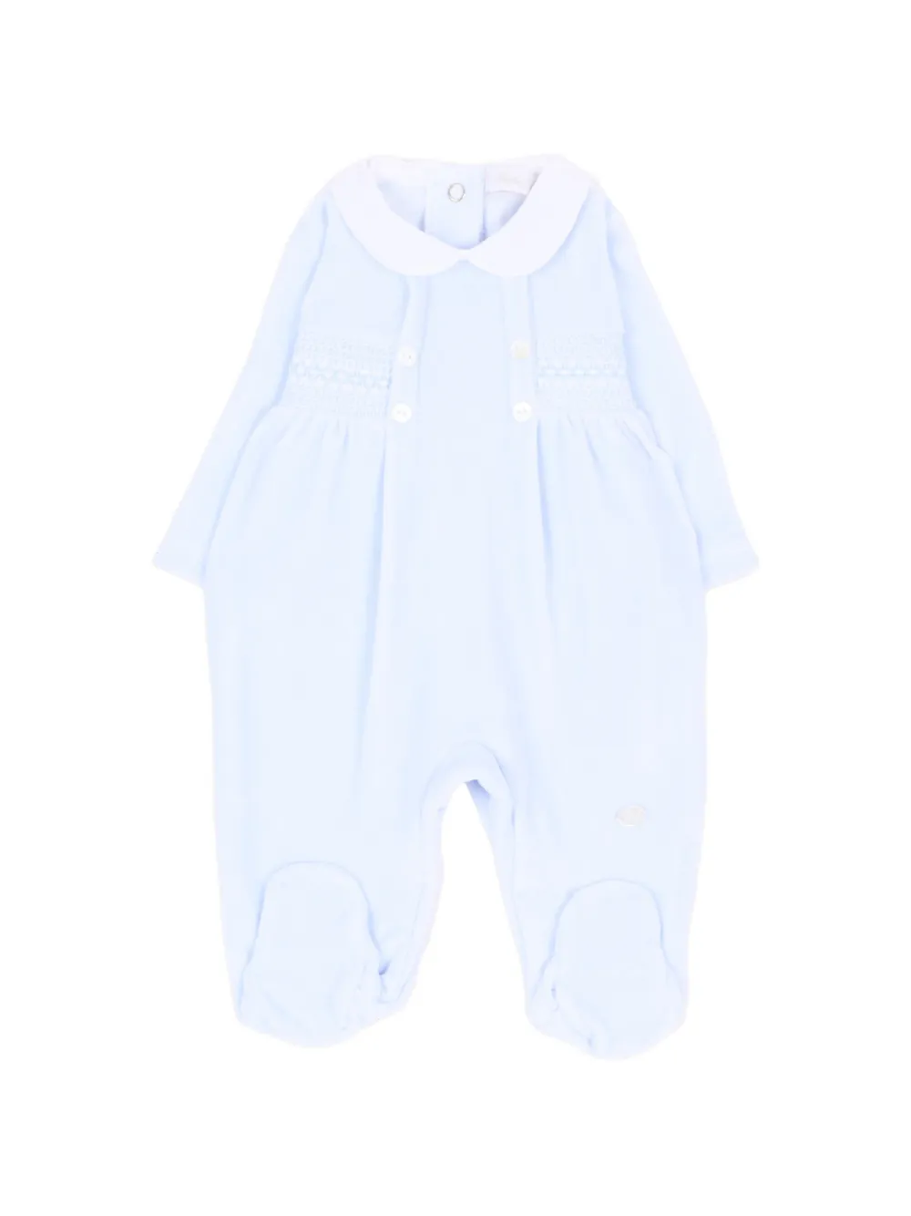 Martin Aranda smocked Peter Pan collar pajamas Blauw