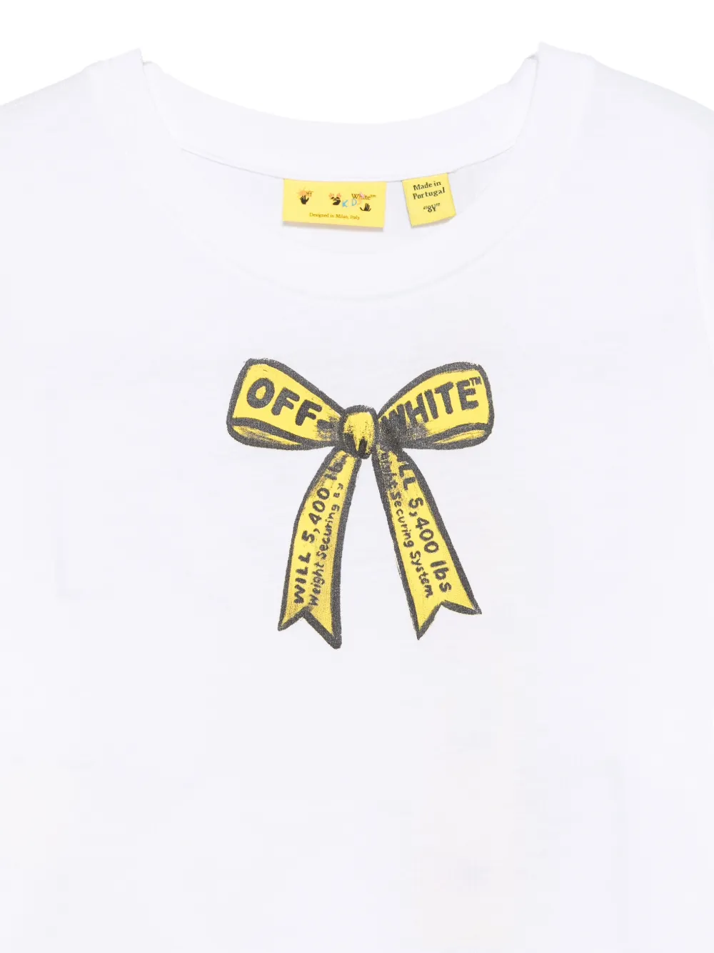 Off-White Kids Industrial T-shirt met Arrow-print en strik Wit