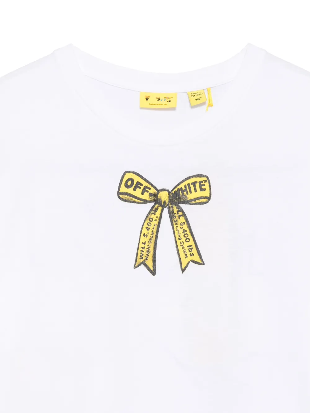Off-White Kids Arrow T-shirt met strikprint Wit