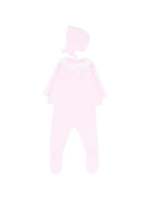 Martin Aranda ruffled open-knit babygrow set