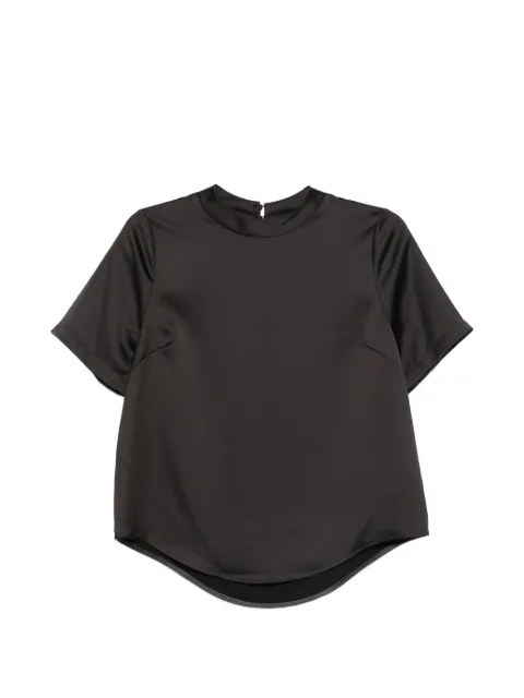 IMPERIAL satin-finish short-sleeve top