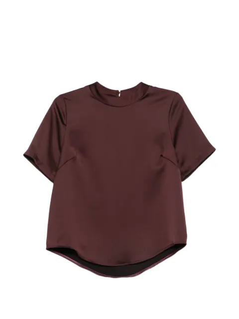 IMPERIAL satin-finish short-sleeve top