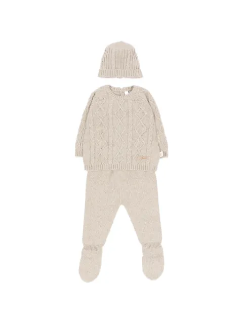 Martin Aranda cable-knit footed trouser set