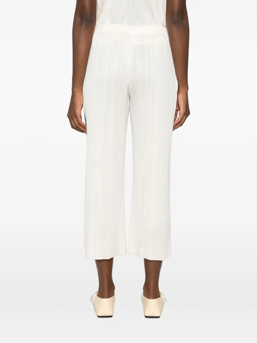 Pleats Please Issey Miyake Cropped plooibroek Geel