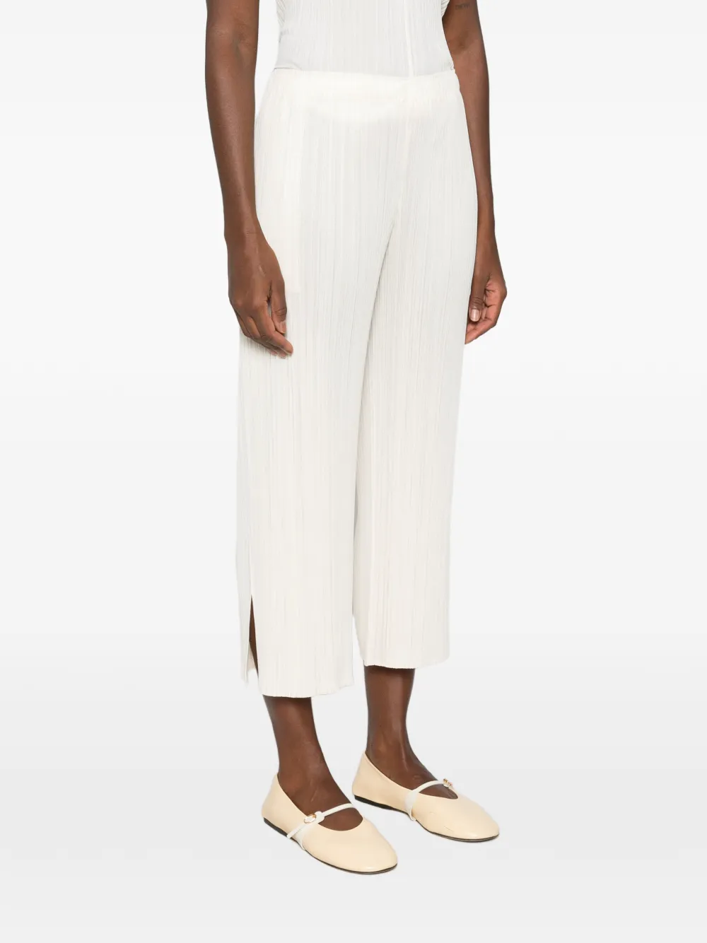 Pleats Please Issey Miyake Cropped plooibroek Geel