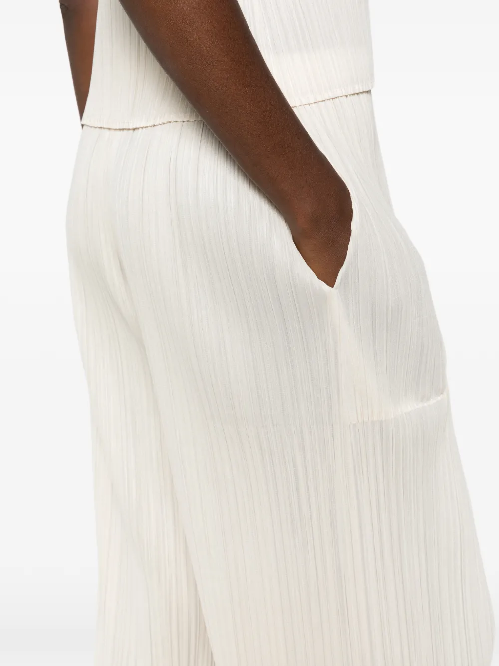 Pleats Please Issey Miyake Cropped plooibroek Geel