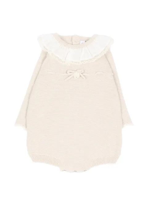 Martin Aranda ruffled bow-detail knitted bodysuit