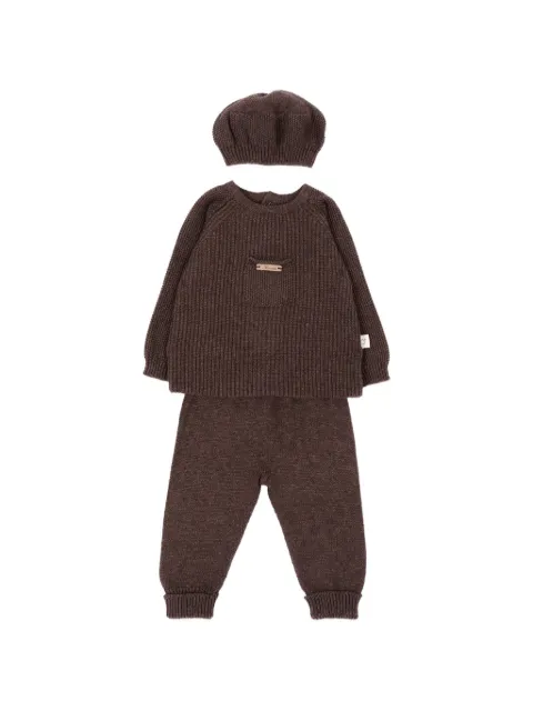Martin Aranda ribbed-knit three-piece trouser set