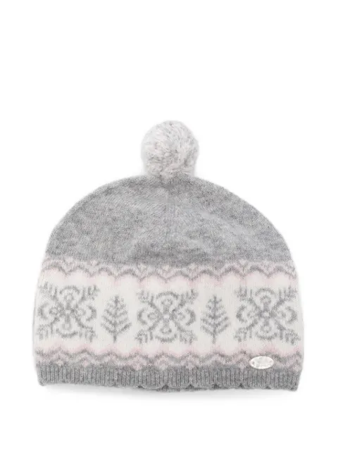 Tartine Et Chocolat Fair Isle pompom beanie hat
