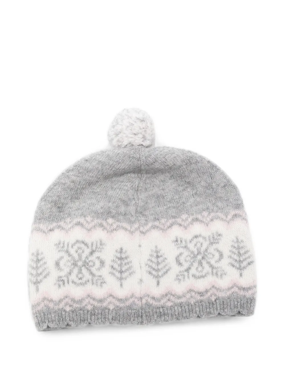 Tartine Et Chocolat Fair Isle muts met pompon Grijs