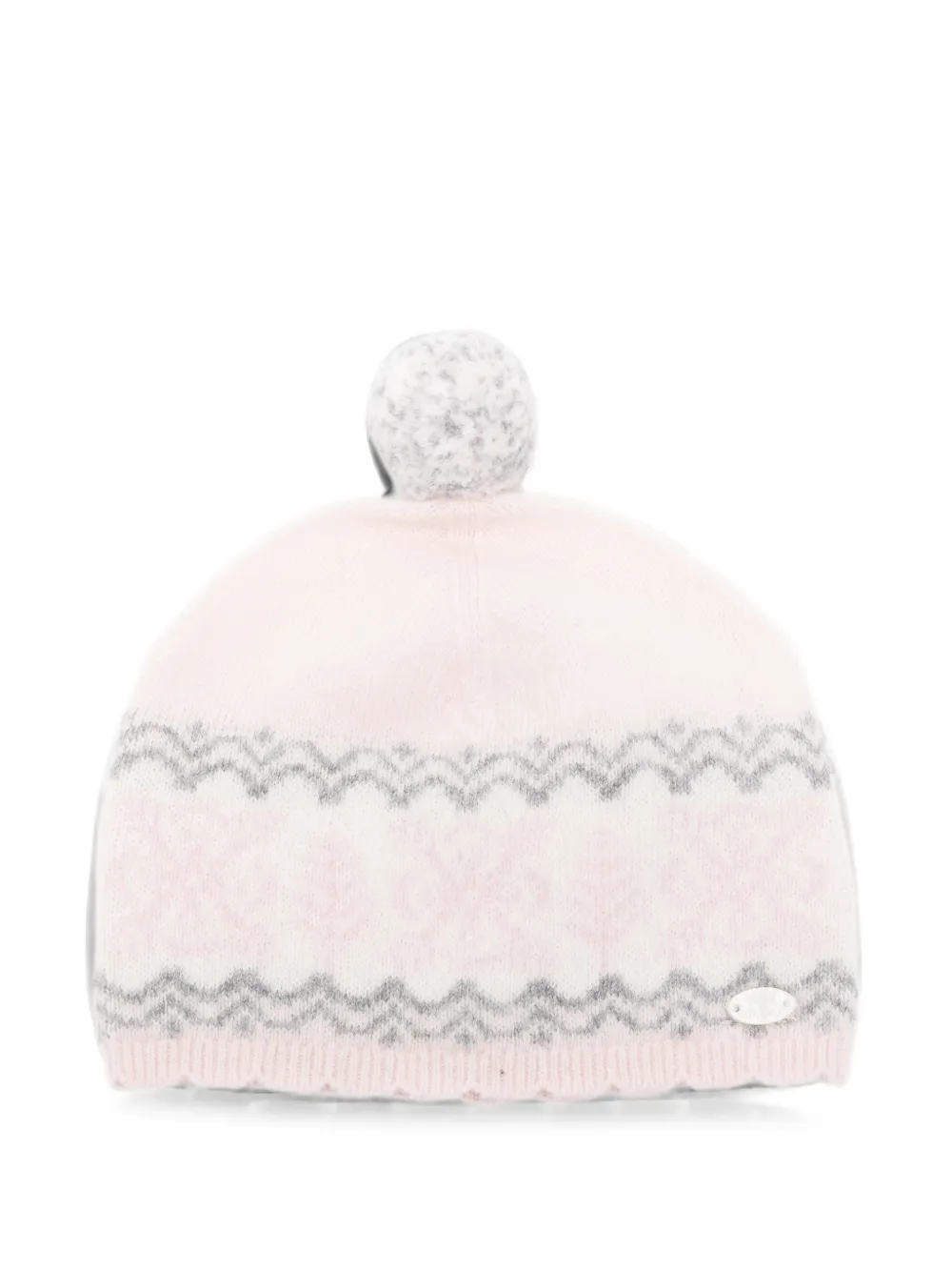Tartine Et Chocolat pom-pom Fair Isle beanie hat - Rosa