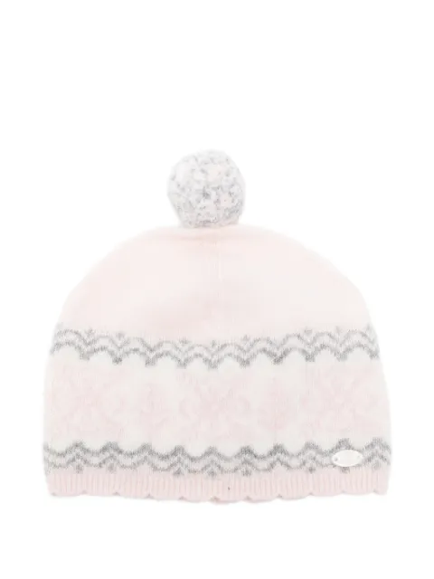 Tartine Et Chocolat pom-pom Fair Isle beanie hat