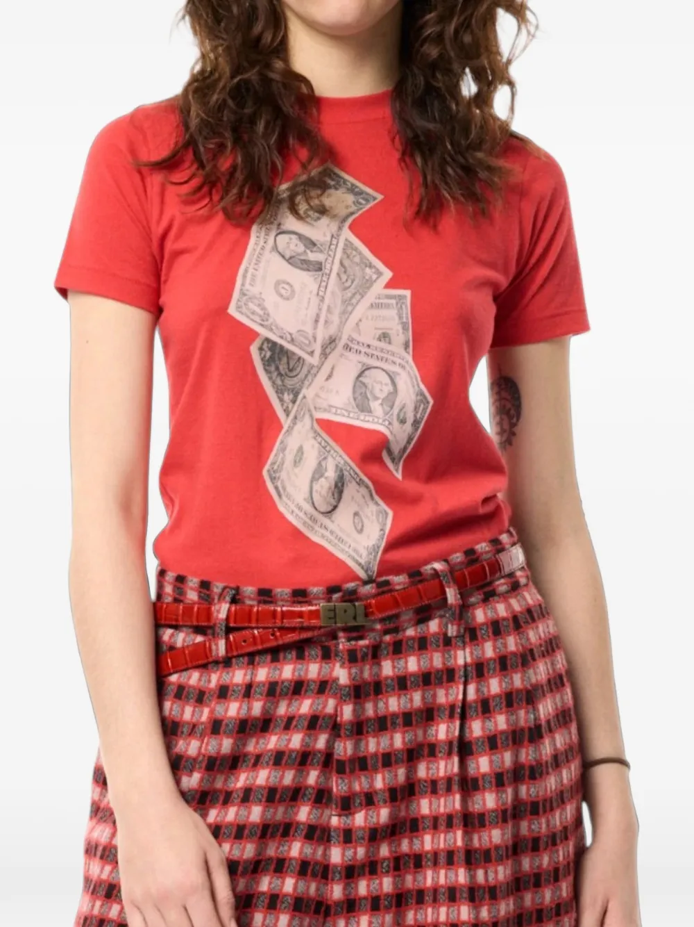 ERL T-shirt met grafische print Rood