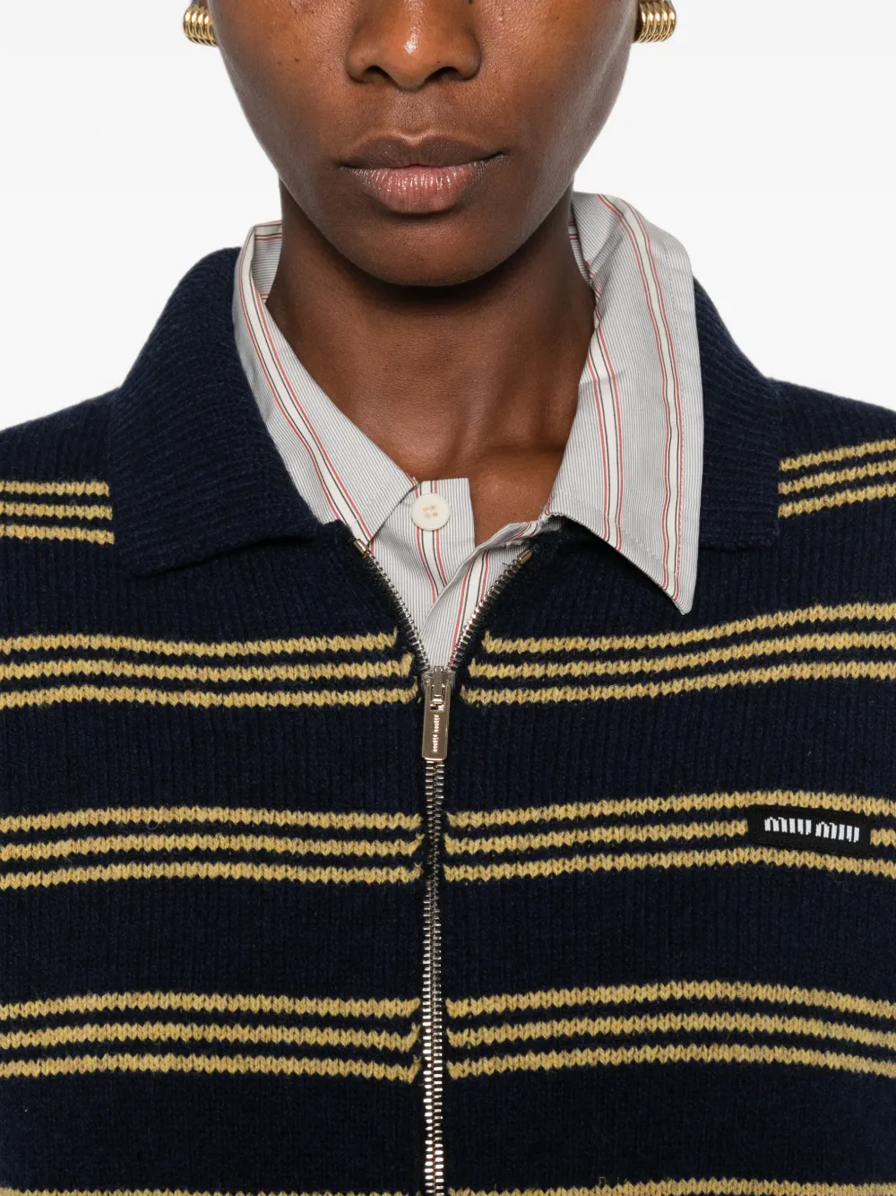 Miu Vest met rits Blauw