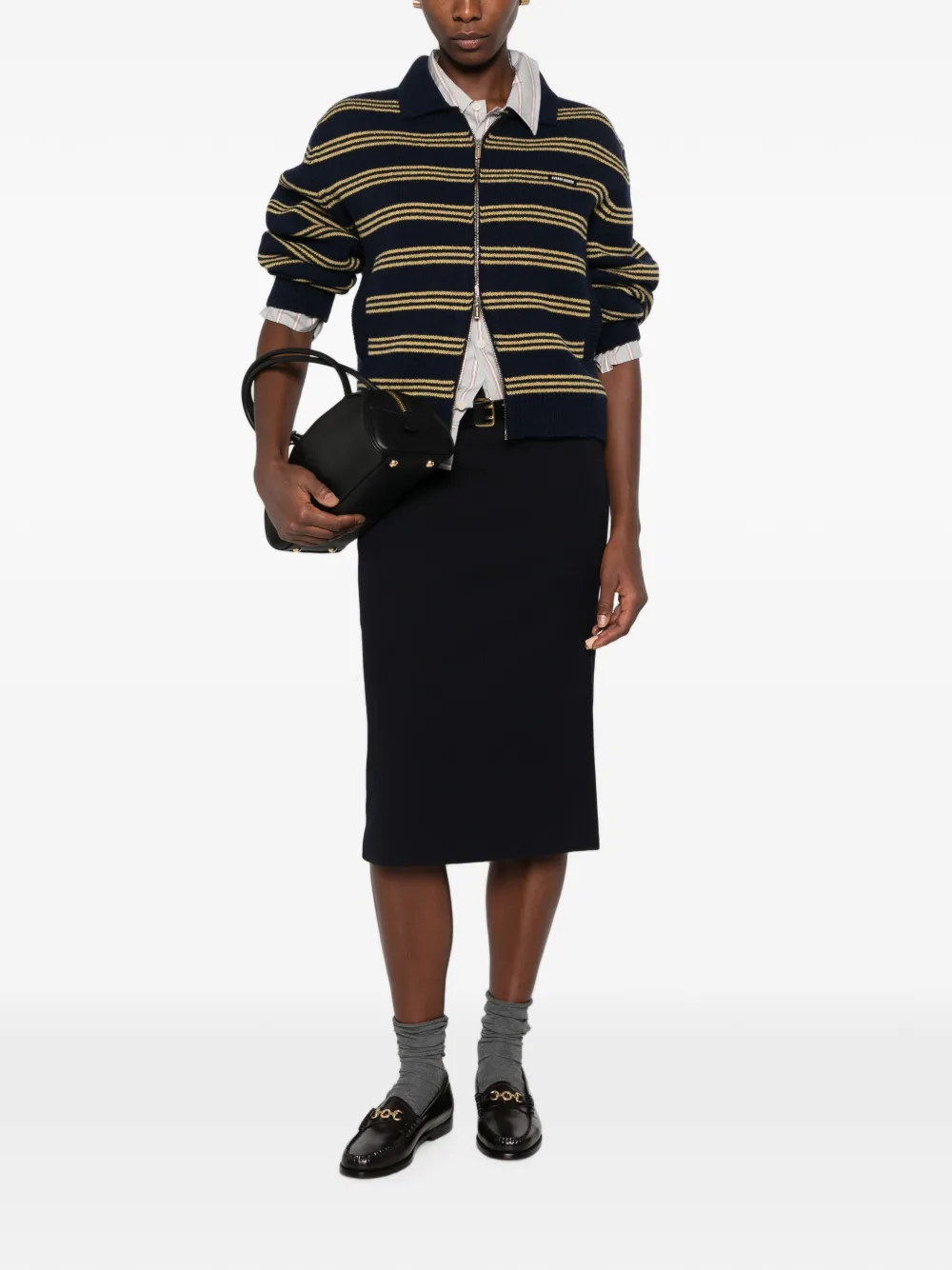 Miu Vest met rits Blauw