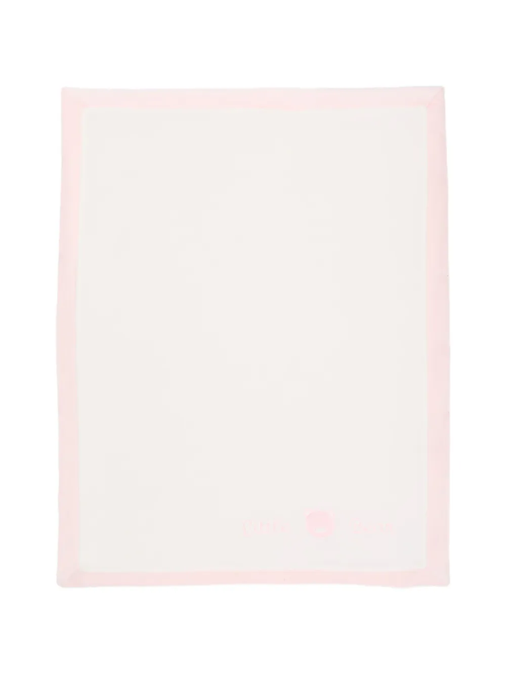 Little Bear logo-embroidered contrast-trim blanket - Toni neutri