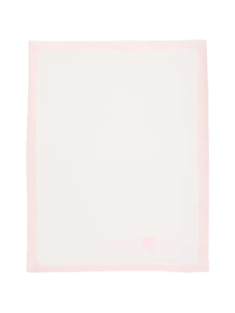 Little Bear logo-embroidered contrast-trim blanket