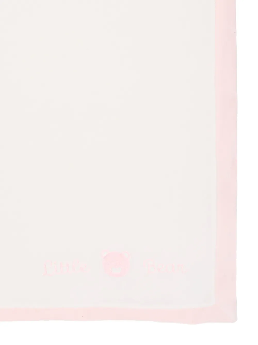 Little Bear logo-embroidered contrast-trim blanket Beige