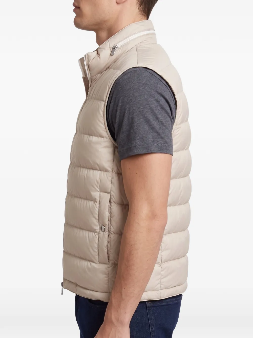Brunello Cucinelli Bodywarmer met rits Beige