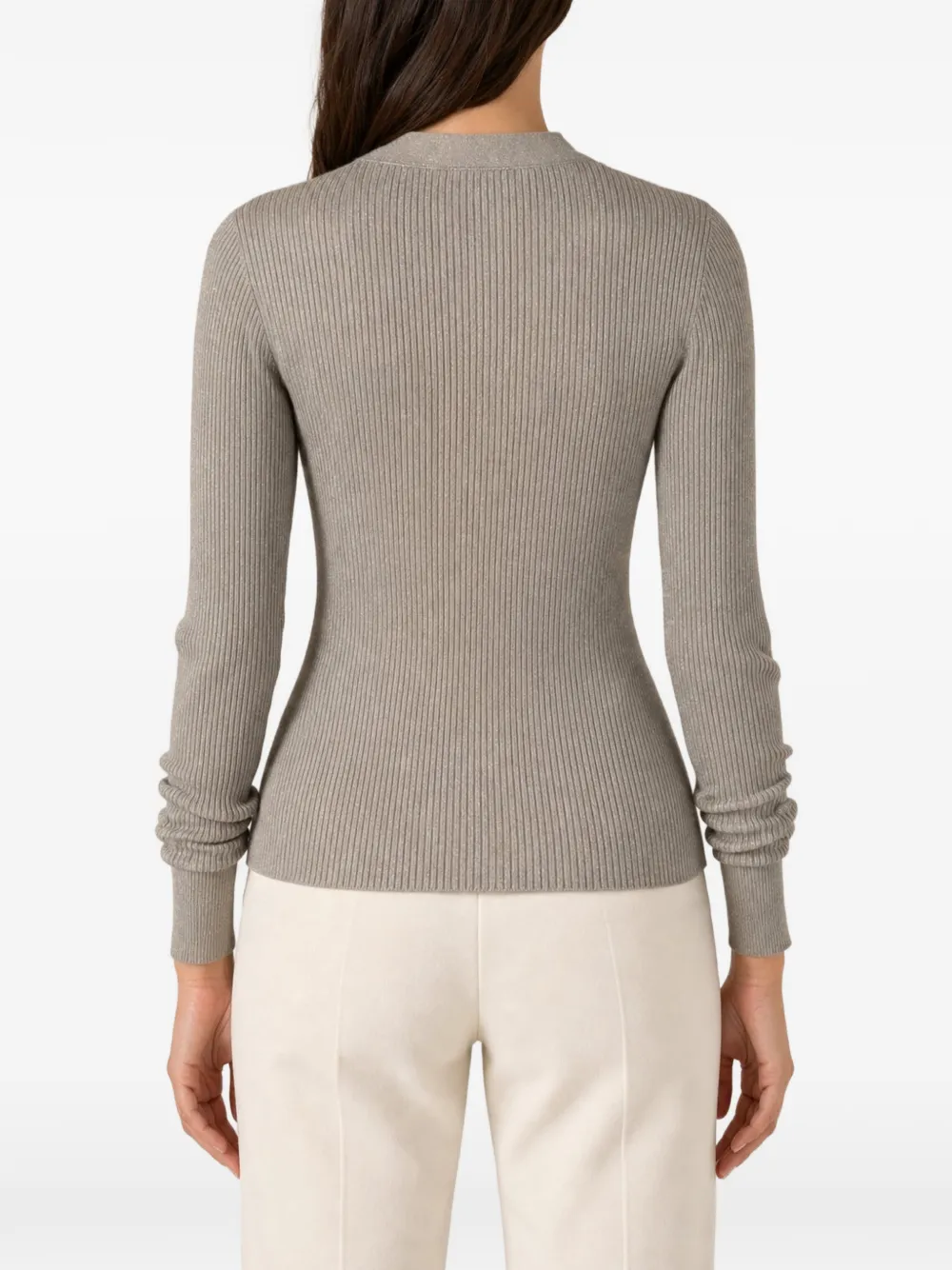 Brunello Cucinelli Ribgebreid vest Grijs