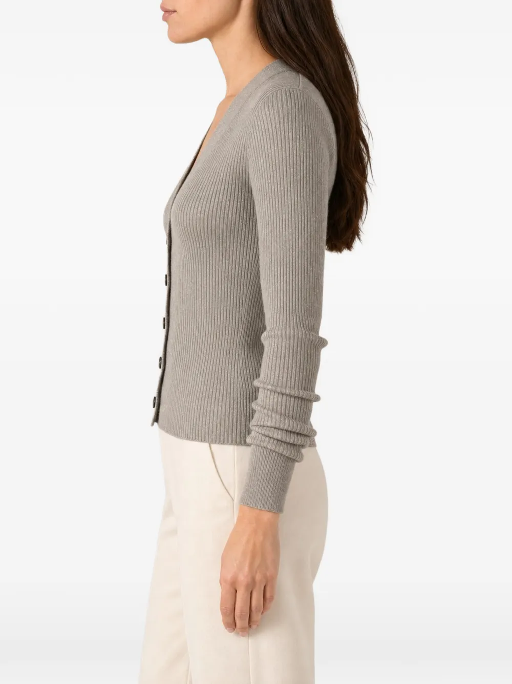 Brunello Cucinelli Ribgebreid vest Grijs