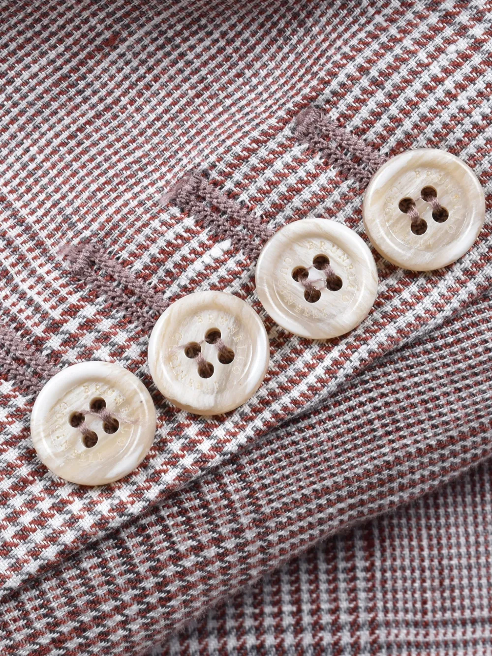 Brunello Cucinelli checked-pattern suit Wit
