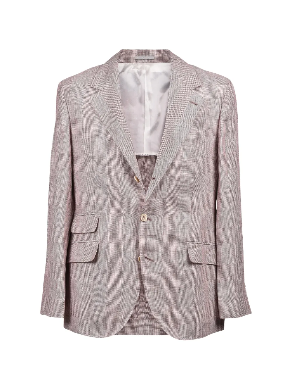Brunello Cucinelli checked-pattern suit Wit