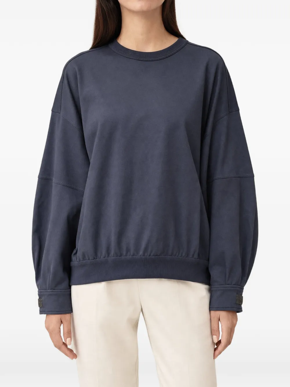 Brunello Cucinelli dropped-shoulder sweatshirt - Blue