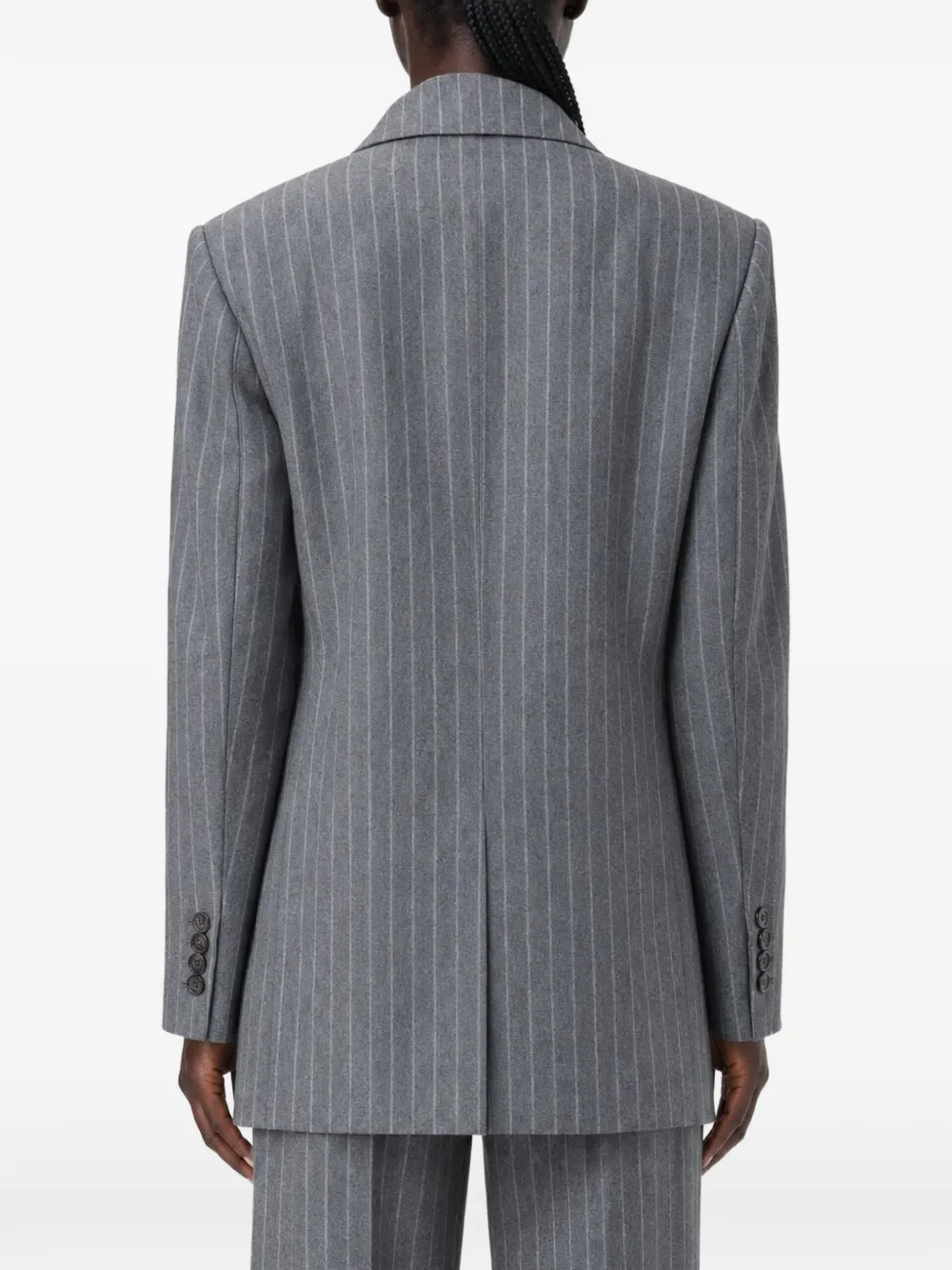 Brunello Cucinelli pinstripe double-breasted blazer Grijs