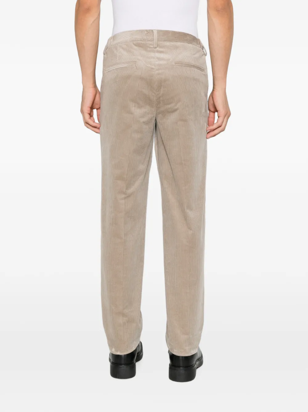 Profuomo Ribfluwelen plooibroek Beige